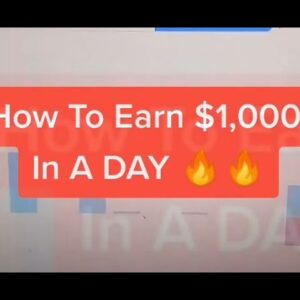 How To Earn $1,000 In A Day #Shorts