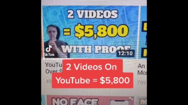 2 YouTube Videos = $5,800 #Shorts